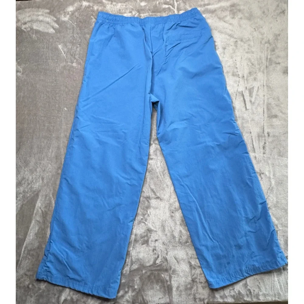 Nike Womens XL Everything Wovens Mid Rise Pants Star Blue Open Hem Baggy